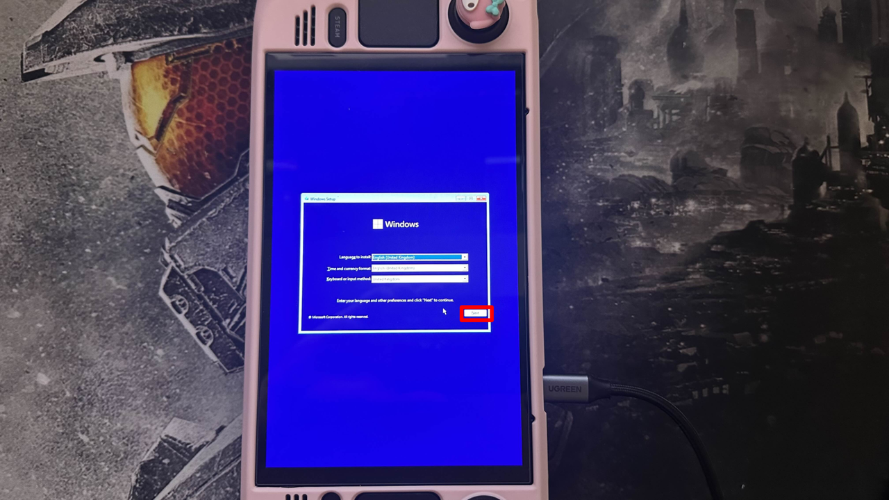 Steam Deck installing Windows