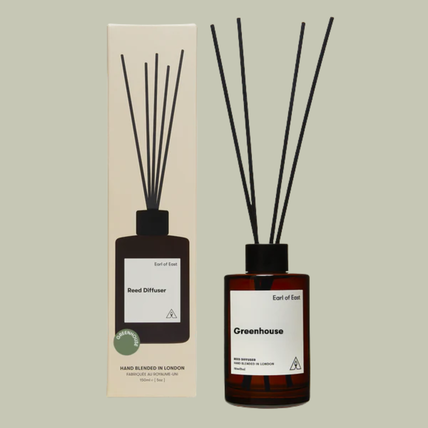 An amber reed diffuser