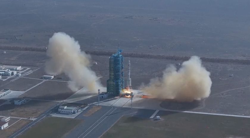 A Long March 2F/G rocket launches the uncrewed Shenzhou 22 mission to the Tiangong space station on Nov. 24, 2025.