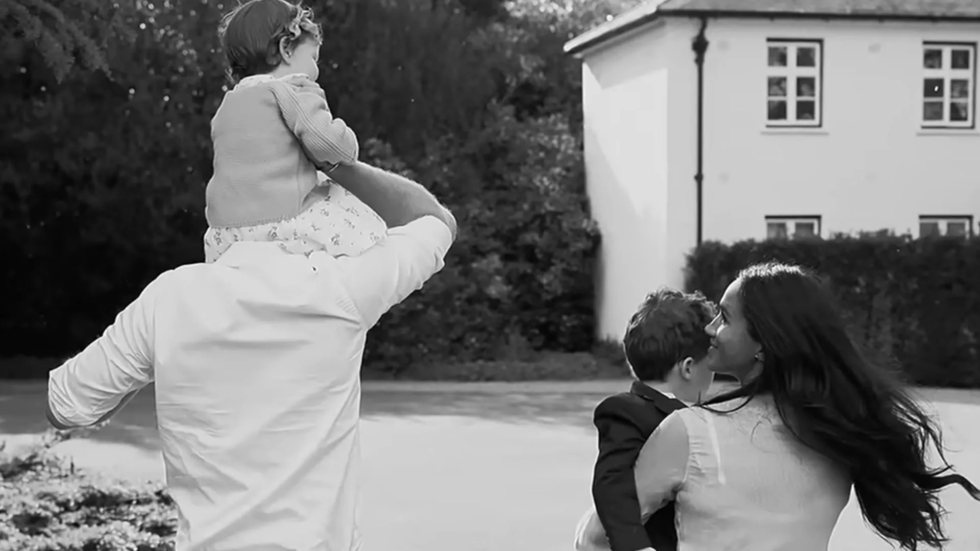 Prince Harry and Meghan outside Frogmore Cottage