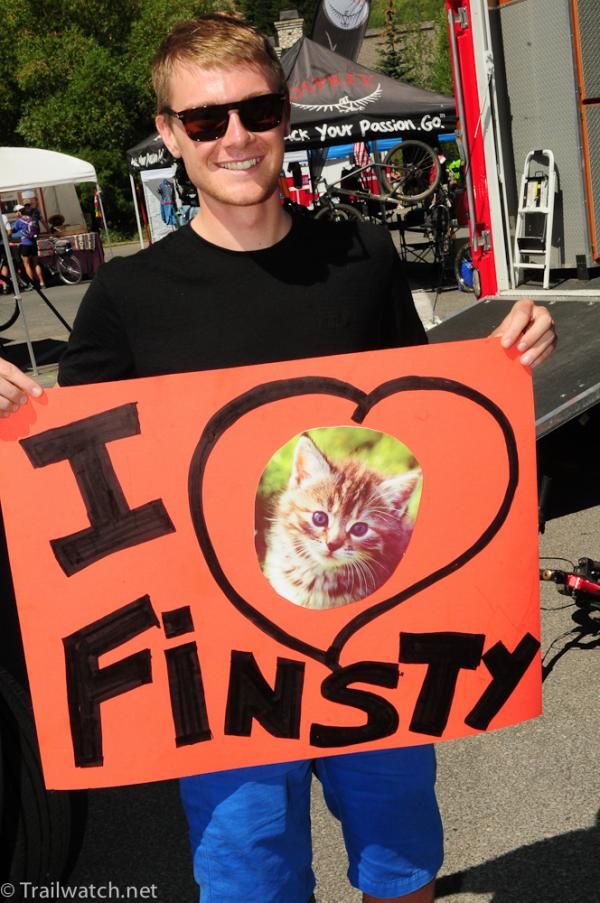One of the many Finsterwald supporters on course today