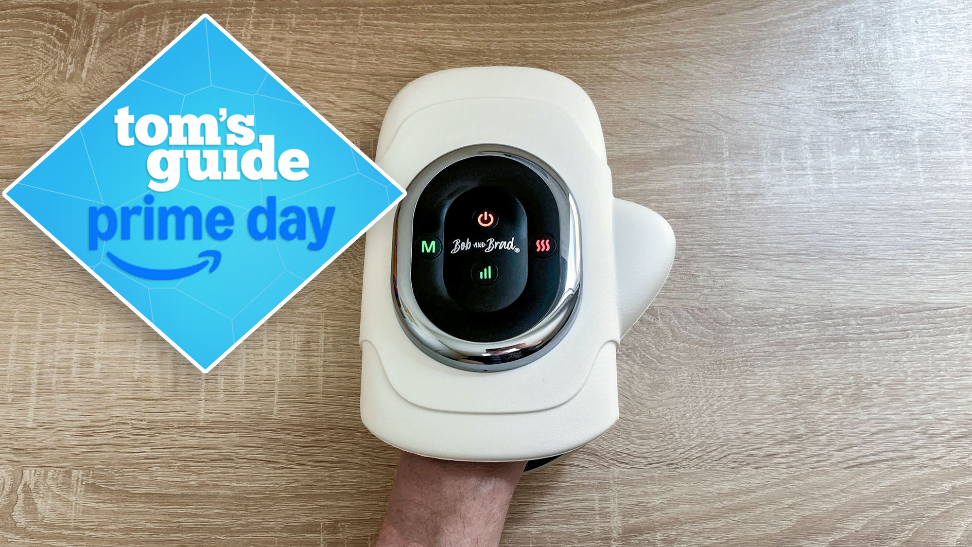 H50 Handspa Pro Hand Massager with Prime Day badge superimposed