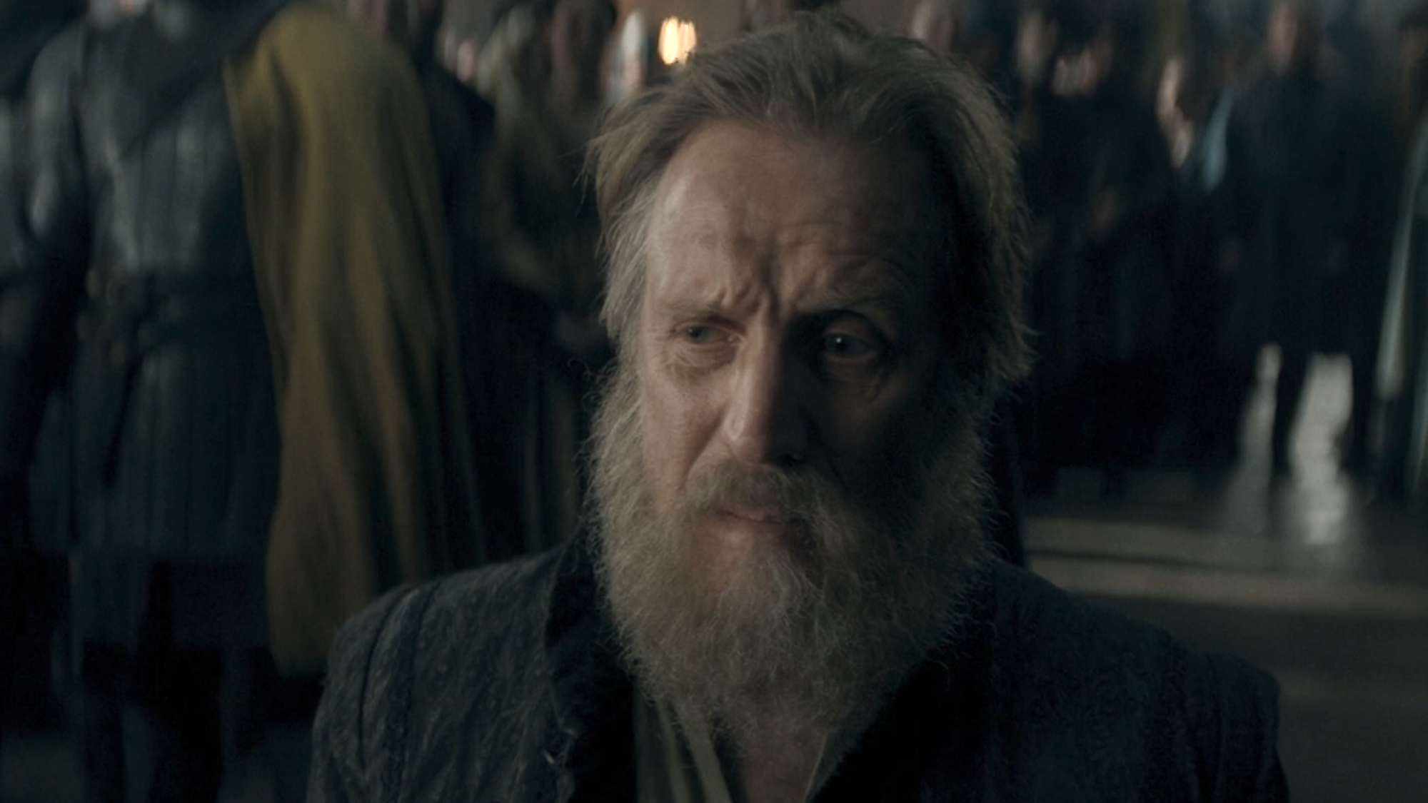Otto kneeling in the Throne Room before being killed.