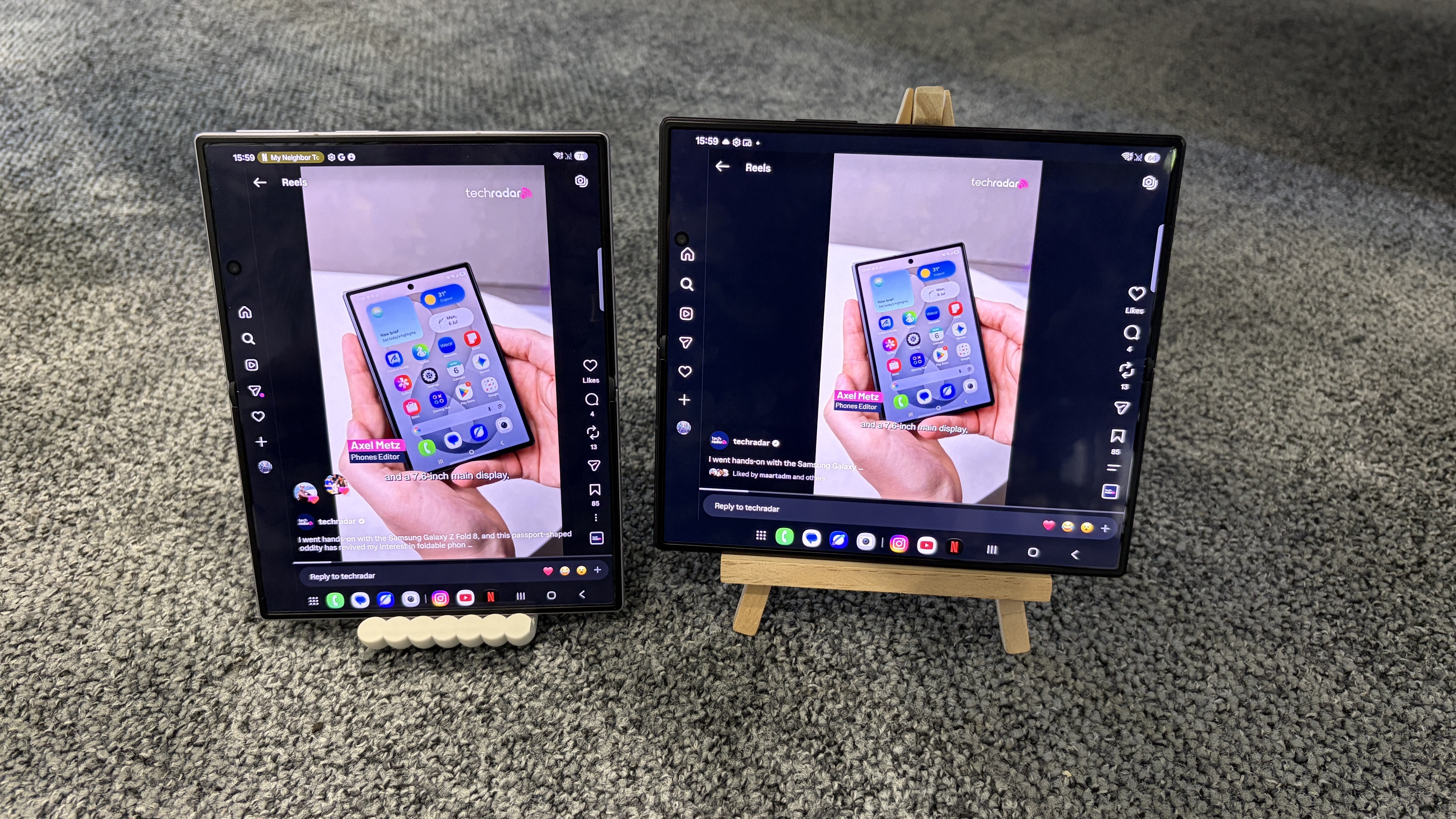 Galaxy Z Fold 8 vs Galaxy Z Fold 8 Ultra screen comparison