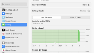 Apple's new battery life window