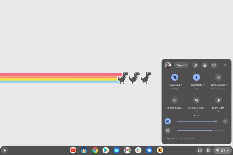 Configurações do Chromebook