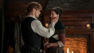 Sam Heughan and Caitriona Balfe in Outlander Season 4