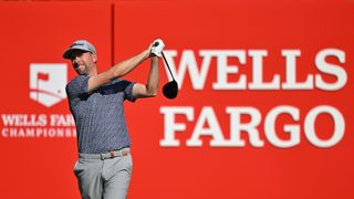 Webb Simpson takes a shot at the 2023 Wells Fargo Championship