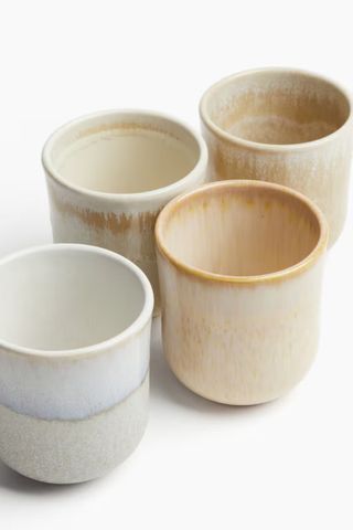 4-pack stoneware mugs