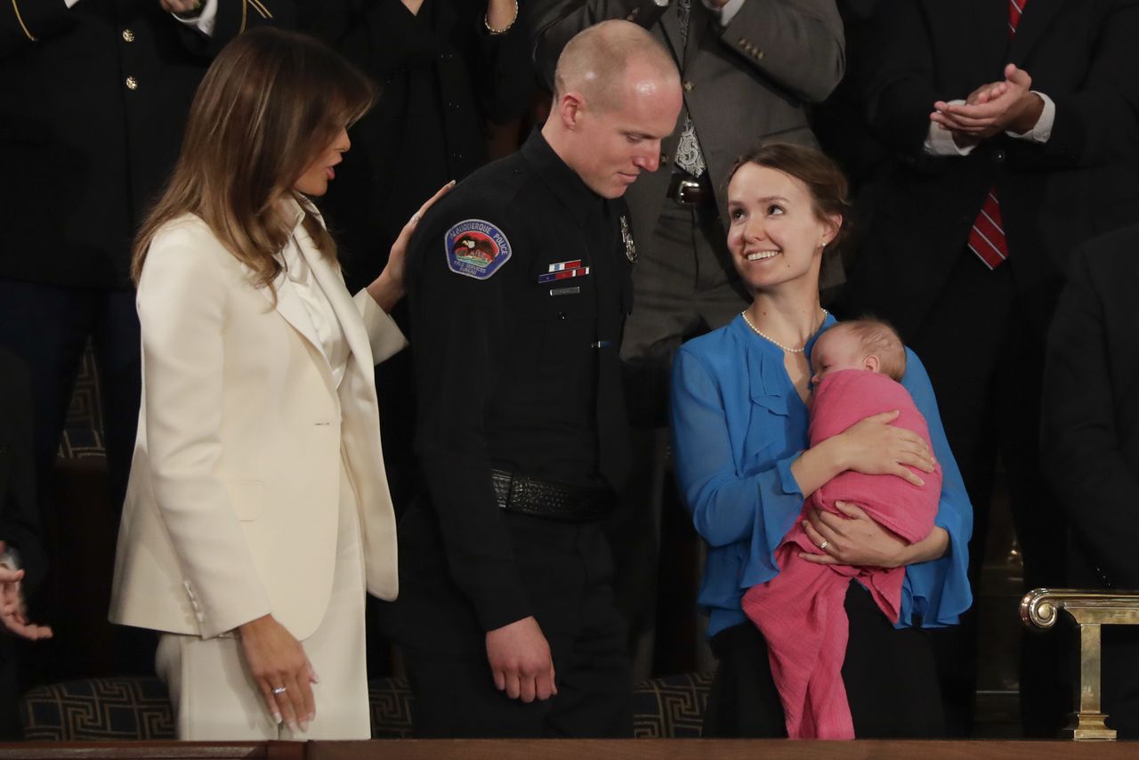 Ryan Holets and his wife with their adopted baby Hope