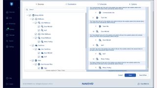The Navkivo Backup & Replication interface