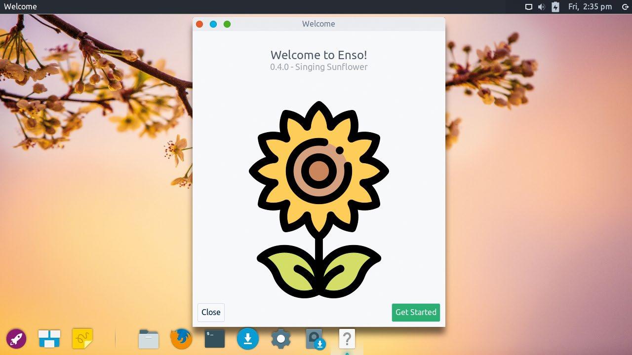 Screenshot of Enso OS