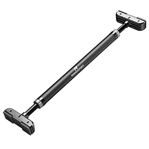 Rhinosport Door Pull Up Bar Doorway Chin Up Bar From 72-95 Cm (28.3in-37.4in) Workout Equipment No Screws Black
