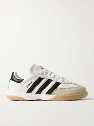 Samba Mn Suede-Trimmed Leather Sneakers