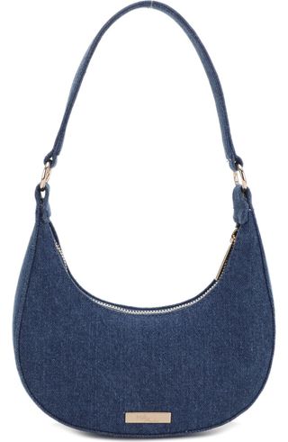 Leilani Woven Denim Baguette Shoulder Bag