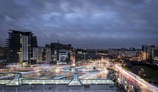 The Leeds cityscape at night