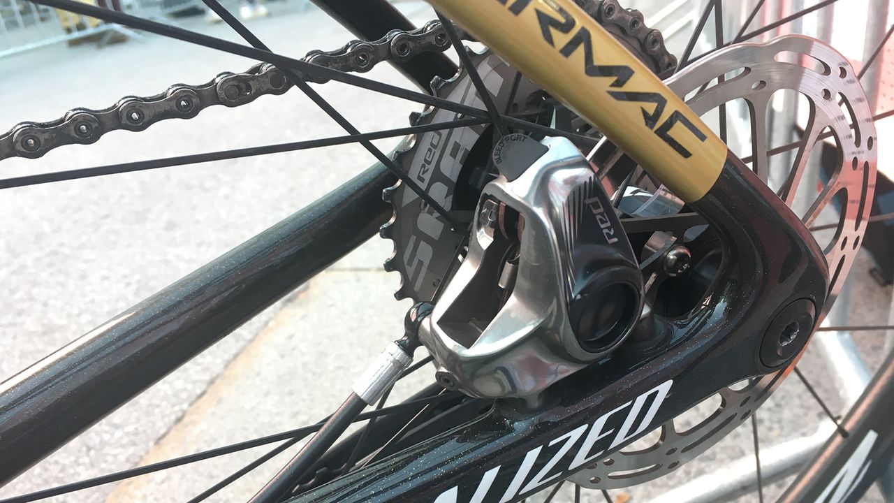 A look at the rear brake caliper