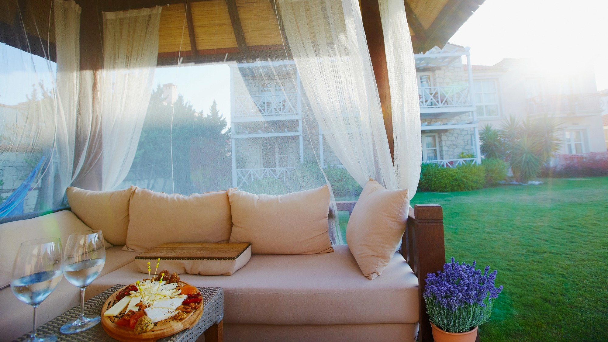 Gazebo with mosquito net 