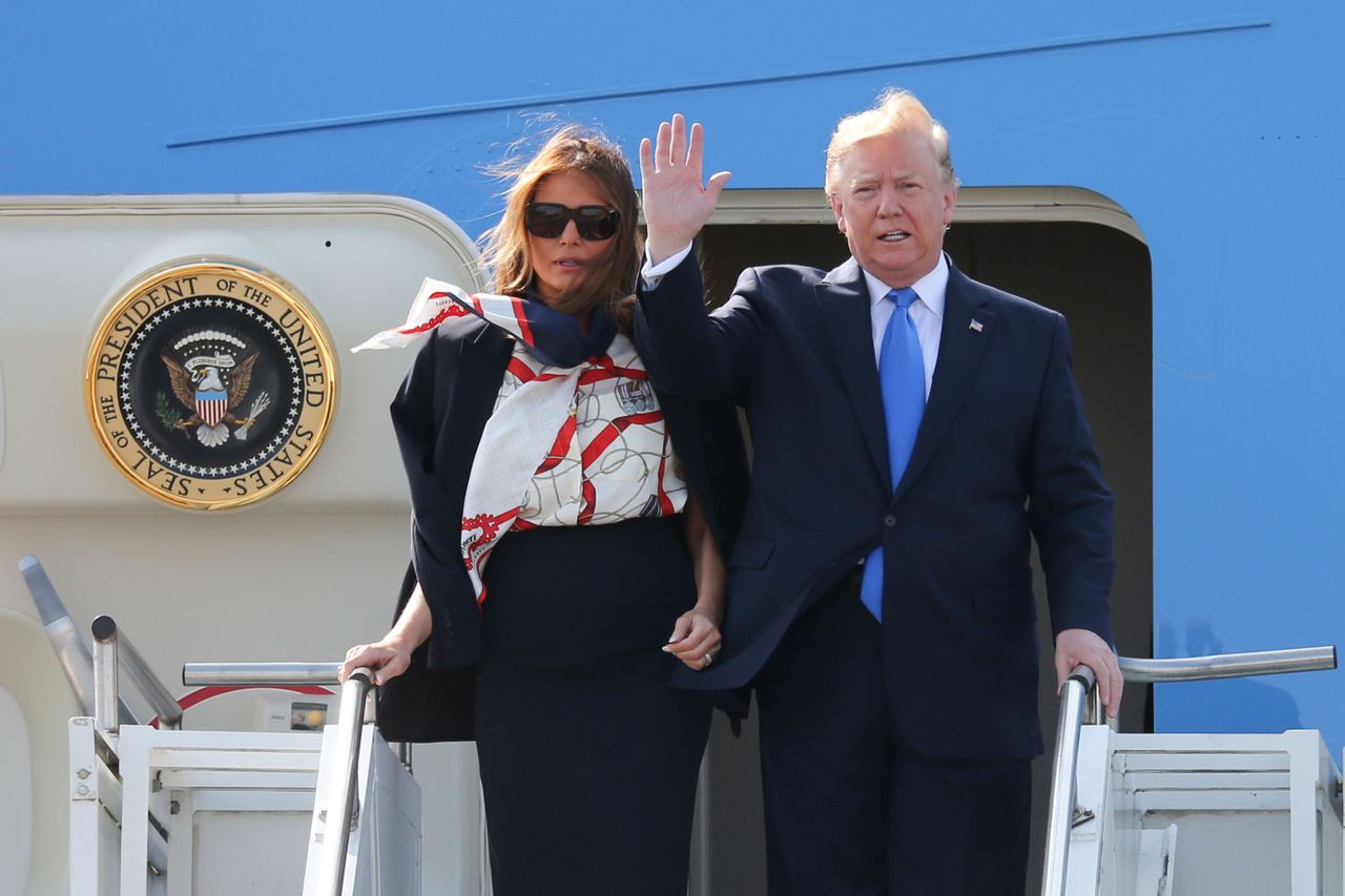 Donald Trump and Melania Trump in England