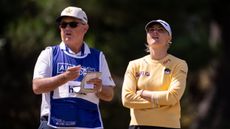 Charley Hull and caddie Adam Woodward at the AIG Women's Open