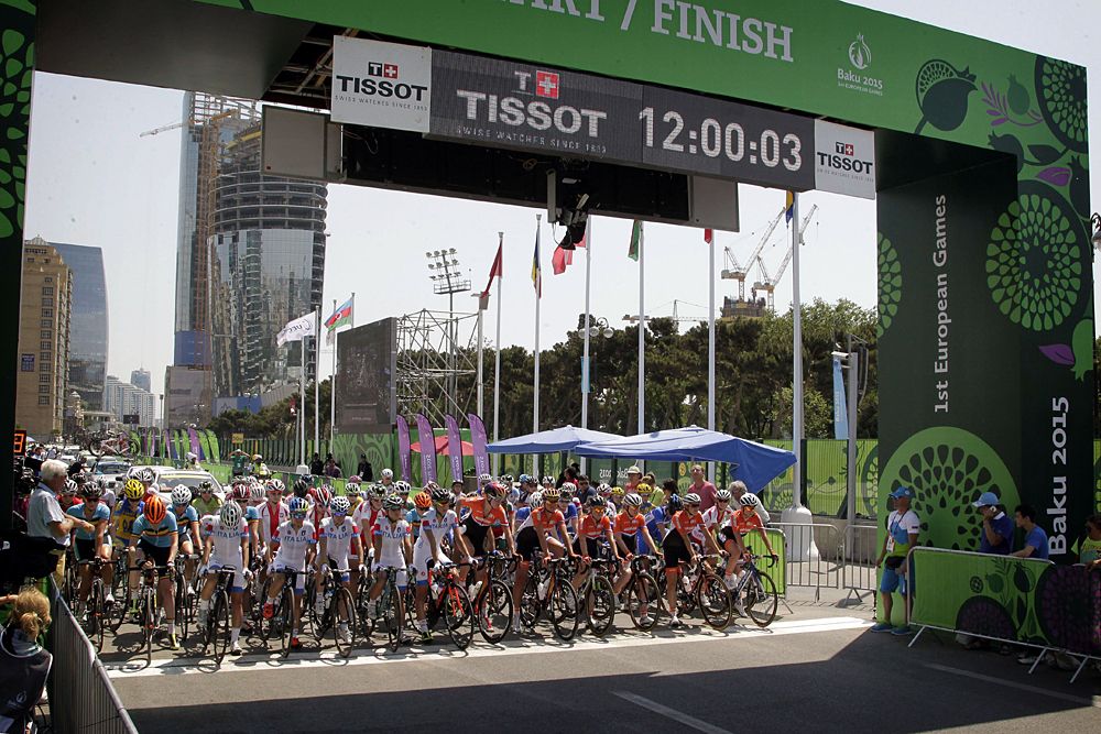 The women's start in Baku