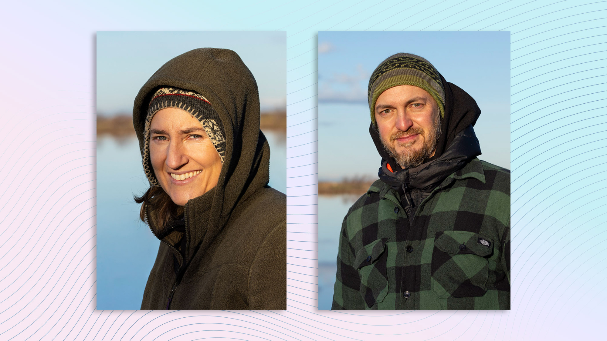 Headshots of photographers Christine Sonvilla and Marc Graf