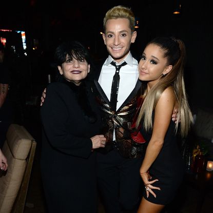 Joan Grande, Frankie J. Grande and Ariana Grande attend the republic records Grammy celebration.