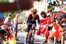 Tom Pidcock on Alpe d'Huez