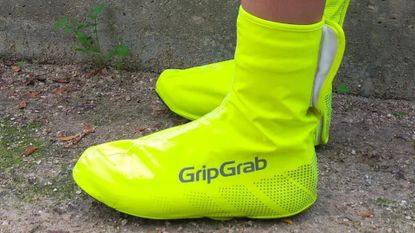 Image shows GripGrab Ride Waterproof shoe covers