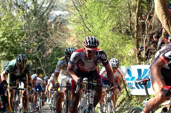 Leif Hoste (Silence-Lotto) on the Muur