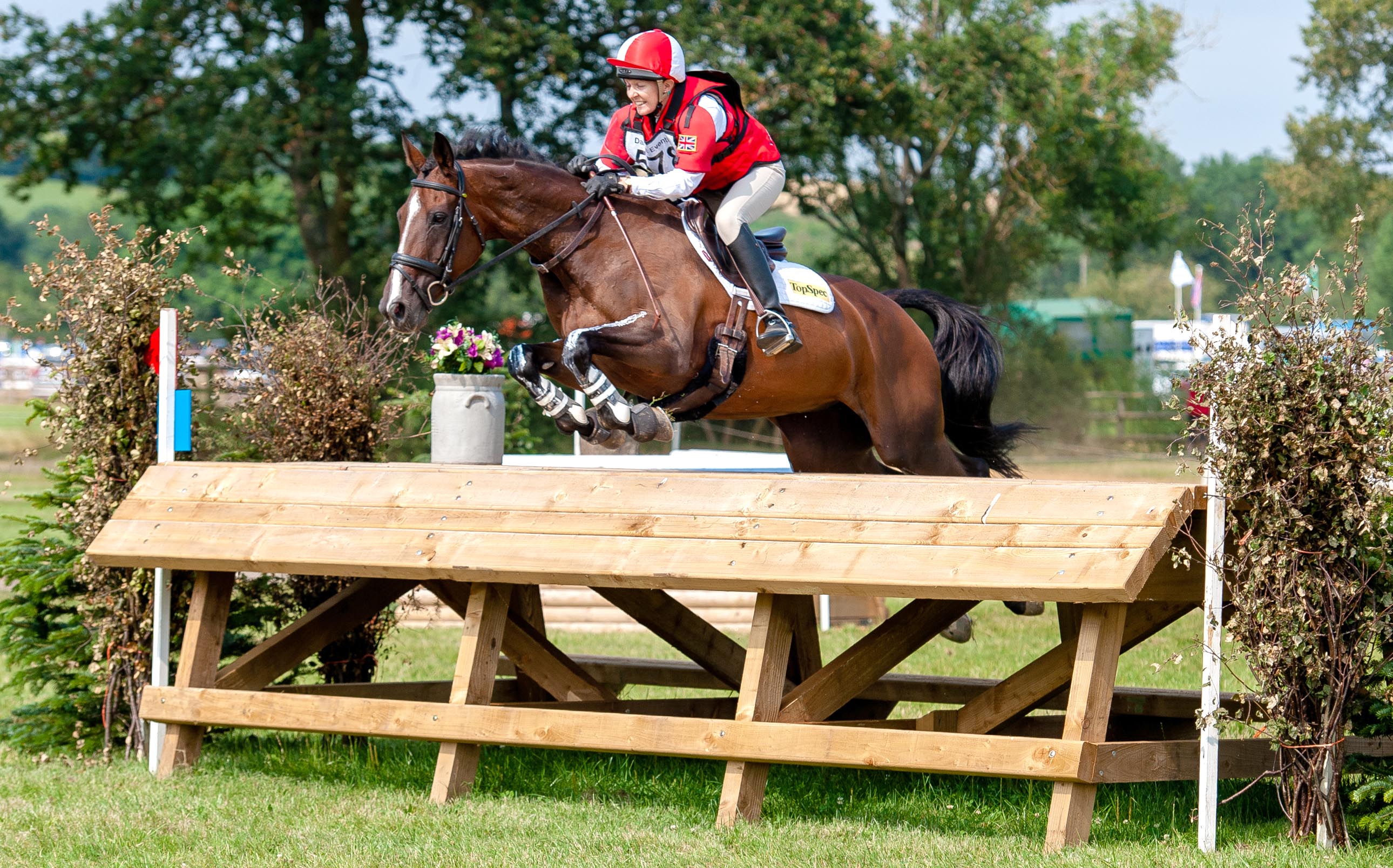 Sam Cutts and Piccola Diavola competing at Aston-le-Walls in 2021.