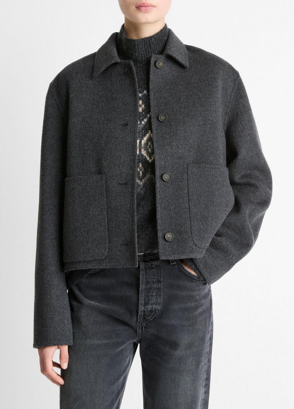 Vince Wool &amp;amp; Cashmere-Blend Short Jacket