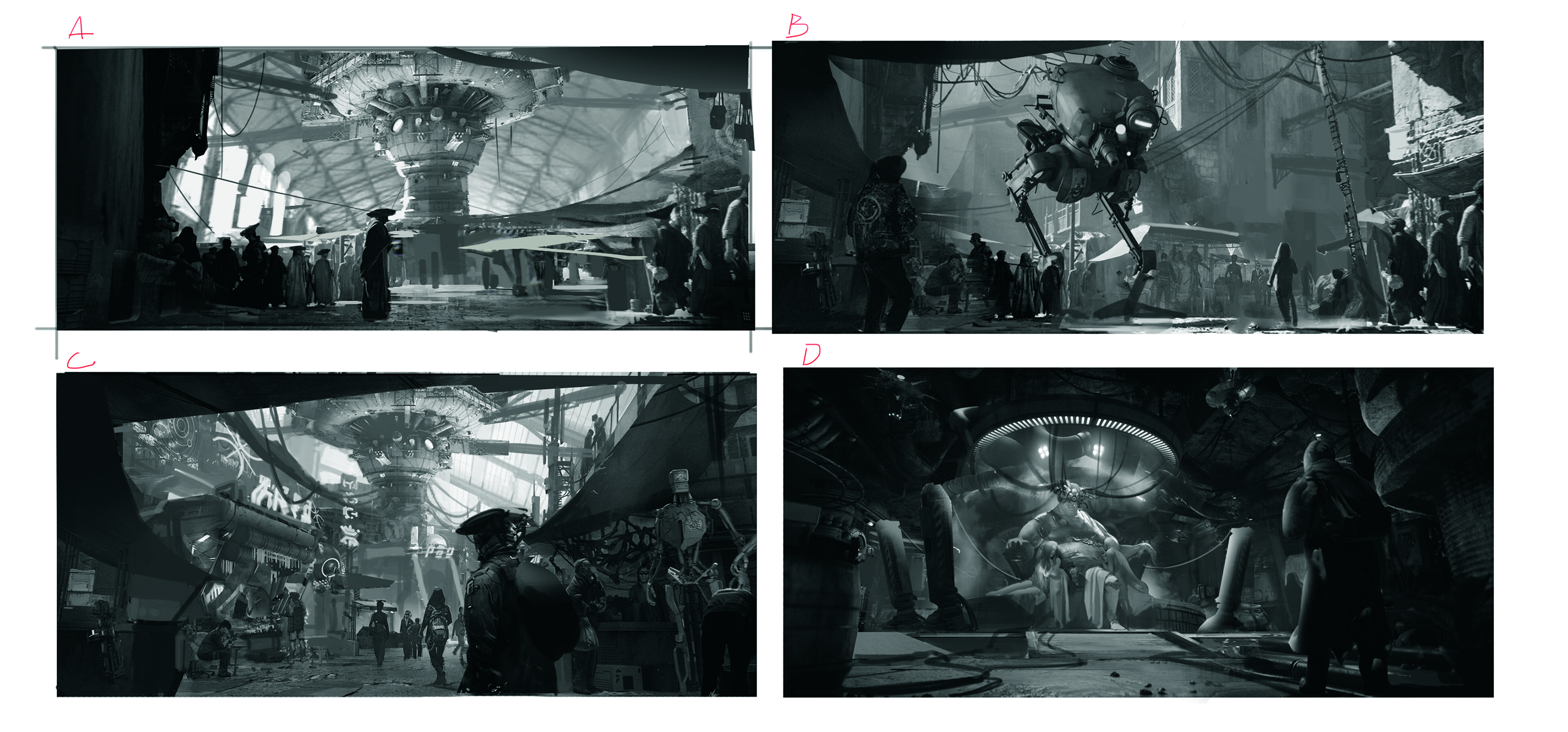 Concept art for a video game 