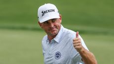 Keegan Bradley gives a thumbs up during round three of the 2024 BMW Championship