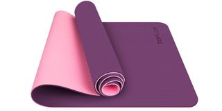 yoga mat with toplus and pink color