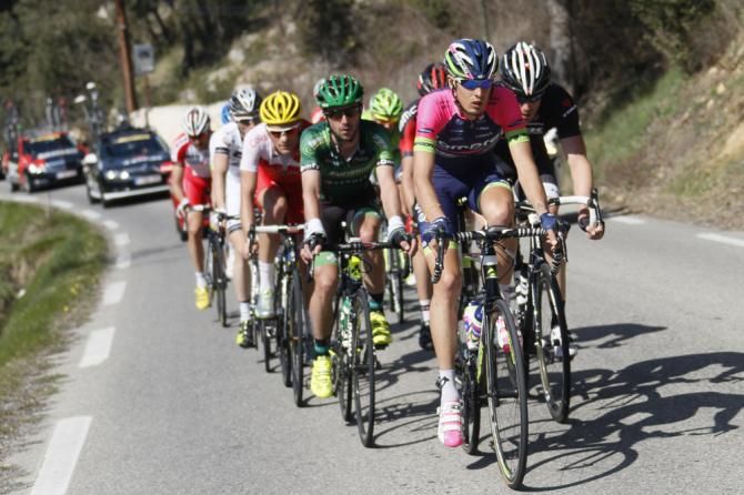Luca Wackermann (Lampre-Merida) sets tempo