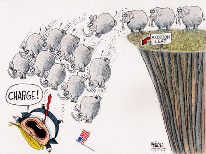 Political Cartoon U.S. Trump GOP&nbsp;