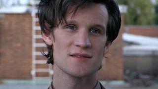 A close up of Matt Smith as the 11th Doctor.