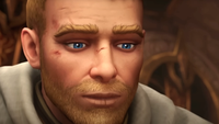 Anduin Wrynn smiles, almost nostalgically, at something off-screen in World of Warcraft: The War Within.