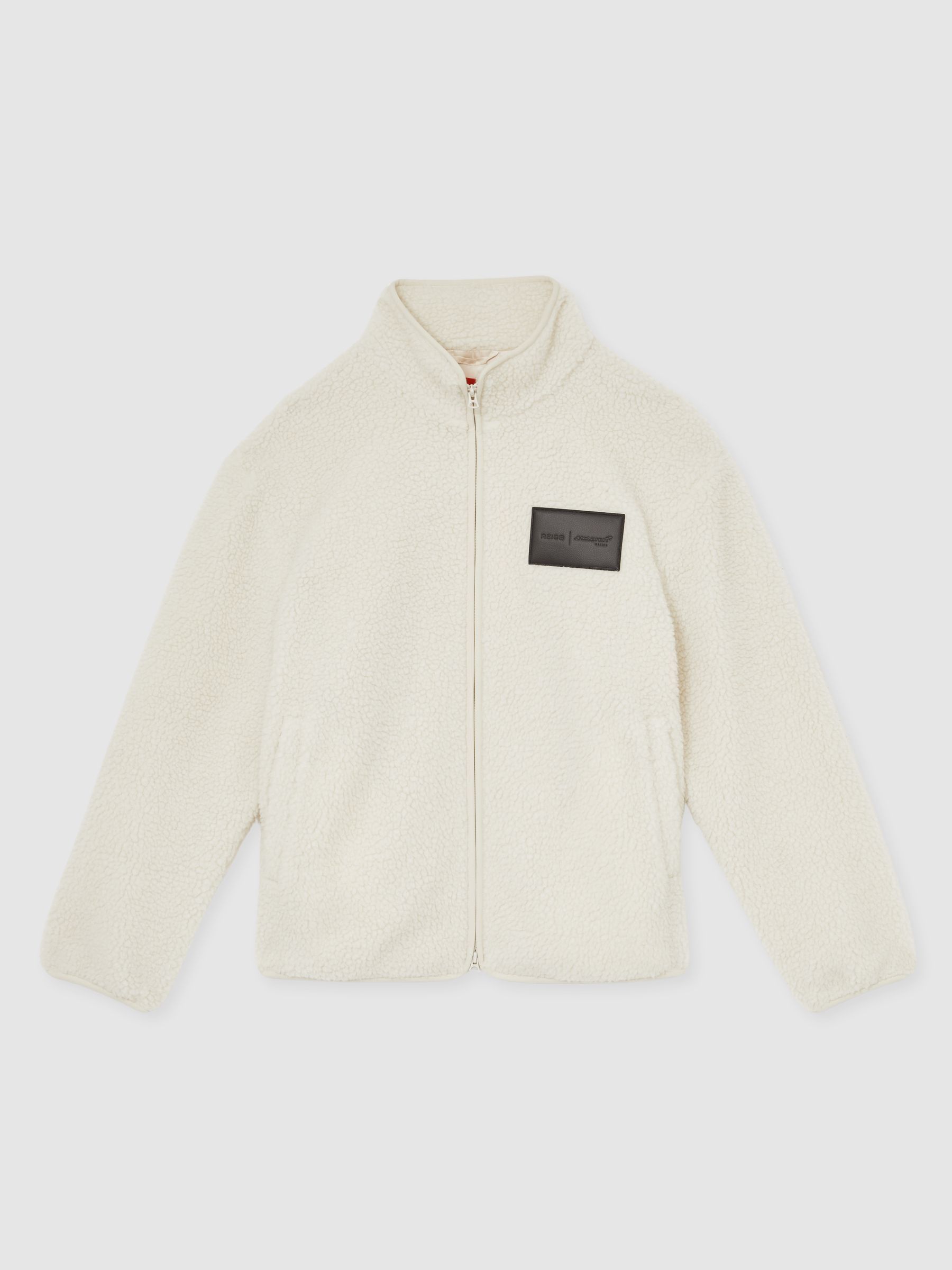 Mclaren F1 Team Embroidered Fleece Jacket Unisex Fit in Off White