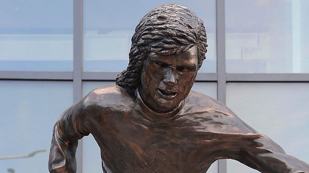 George Best statue Windsor Park Belfast Northern Ireland