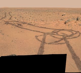 Mars Rover Spirit's 'Phallic' Tracks