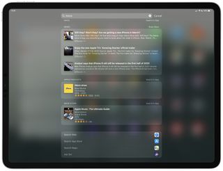 Screenshot showing bottom of Spotlight search results with Ask Siri as final option.