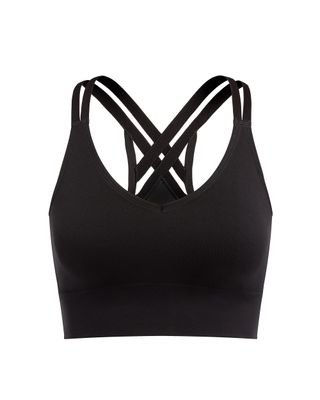 Look At Me Now Moto low-impact stretch-woven sports bra
