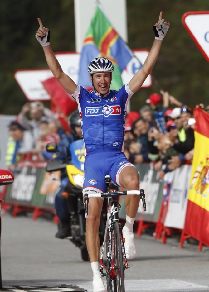 Alexandre Geniez (FDJ) soloed to the biggest victory of his career in stage 15 at the Vuelta a Espana