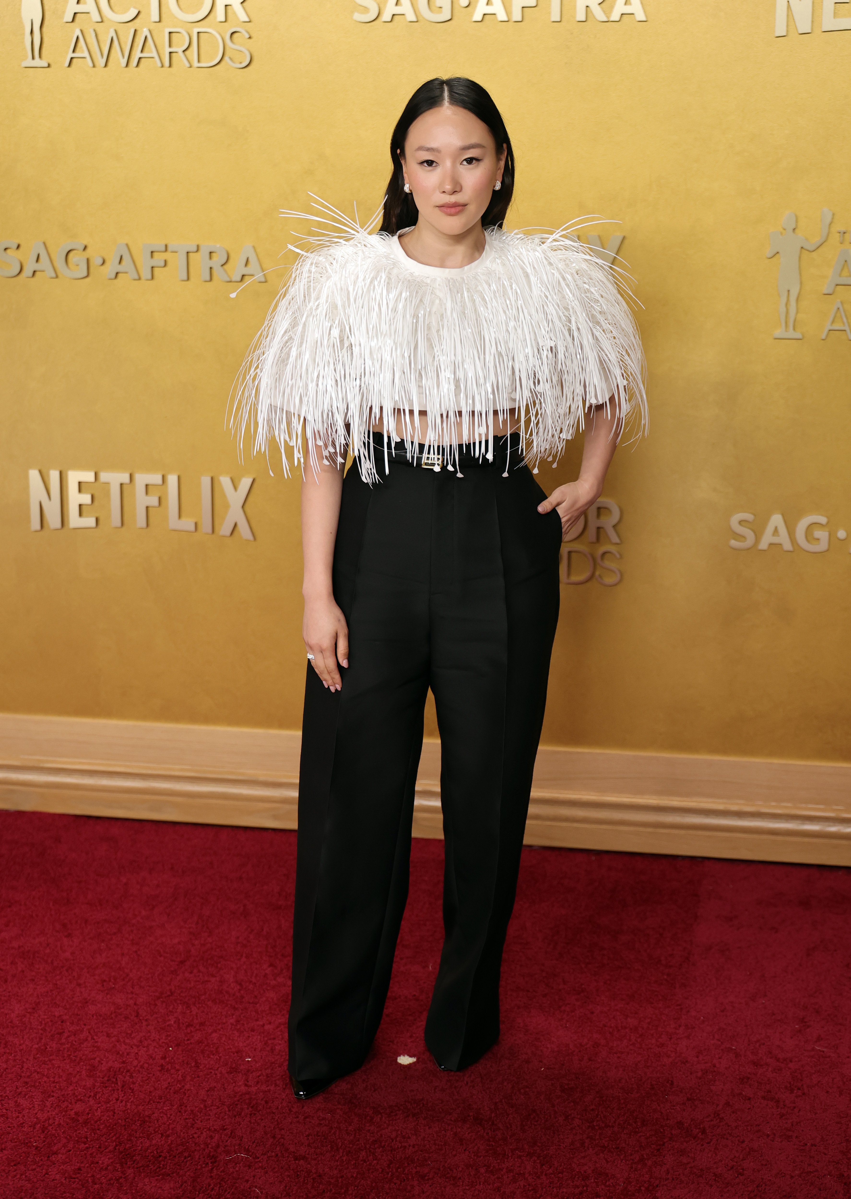 LOS ANGELES, CALIFORNIA - MARCH 01: Yerin Ha attends the 32nd Annual Actor Awards at Shrine Auditorium and Expo Hall on March 01, 2026 in Los Angeles, California. (Photo by Neilson Barnard/Getty Images)