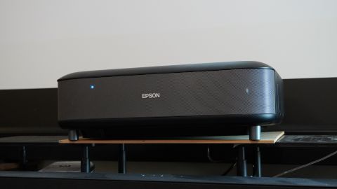 Epson LS650 projector on stand