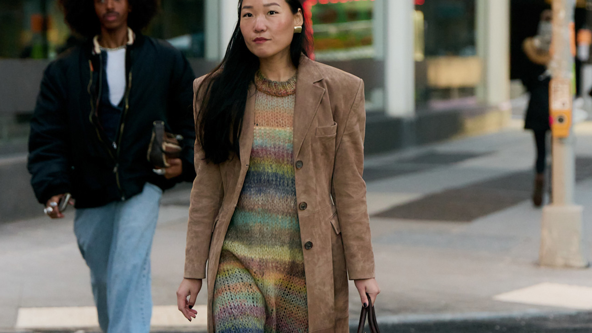 woman wearing a sweater dress