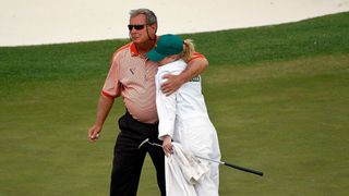 Fuzzy Zoeller and daughter Gretchen at the 2009 Masters
