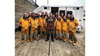Jack with the Dunmore East RNLI crew, in front of Neena